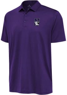 Antigua Northwestern Wildcats Mens Purple Ellipse Short Sleeve Polo