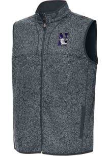 Antigua Northwestern Wildcats Mens Grey Fortune Sleeveless Jacket