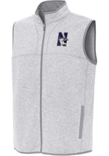 Antigua Northwestern Wildcats Mens Grey Fortune Sleeveless Jacket