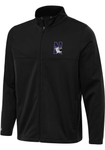 Antigua Northwestern Wildcats Mens Black Links 2 Light Weight Jacket