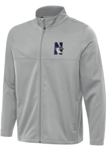 Antigua Northwestern Wildcats Mens Grey Links 2 Light Weight Jacket