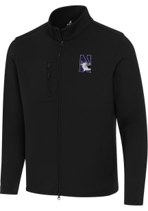 Antigua Northwestern Wildcats Mens Black Objection Light Weight Jacket