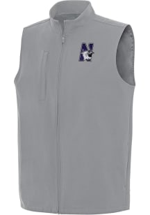 Antigua Northwestern Wildcats Mens Grey Regard Sleeveless Jacket
