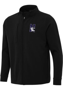 Antigua Northwestern Wildcats Mens Black Regard Light Weight Jacket