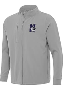 Antigua Northwestern Wildcats Mens Grey Regard Light Weight Jacket