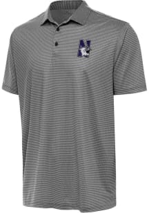 Antigua Northwestern Wildcats Mens White Rings Short Sleeve Polo