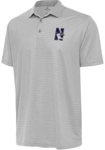 Antigua Northwestern Wildcats Mens White Rings Short Sleeve Polo