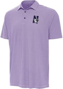 Antigua Northwestern Wildcats Mens Purple Twine Short Sleeve Polo