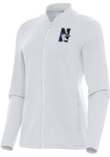 Antigua Northwestern Wildcats Womens White Continual Light Weight Jacket
