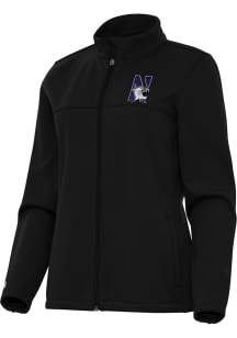 Antigua Northwestern Wildcats Womens Black Links Light Weight Jacket