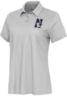 Antigua Northwestern Wildcats Womens White Rings Short Sleeve Polo Shirt