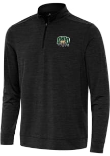 Antigua Ohio Bobcats Mens Black Bright Long Sleeve Qtr Zip Pullover