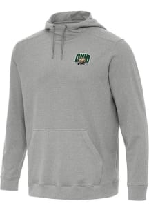 Antigua Ohio Bobcats Mens Grey Cloud Long Sleeve Hoodie