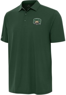 Antigua Ohio Bobcats Mens Green Era Short Sleeve Polo