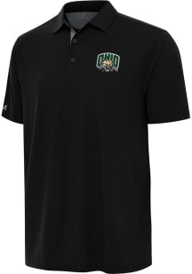 Antigua Ohio Bobcats Mens Black Era Short Sleeve Polo