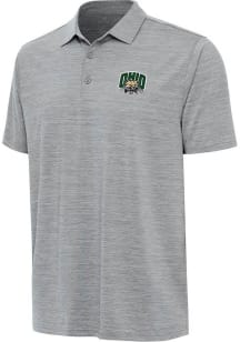 Antigua Ohio Bobcats Mens Grey Layout Short Sleeve Polo