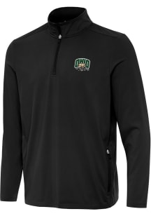 Antigua Ohio Bobcats Mens Black Perilous Long Sleeve Qtr Zip Pullover