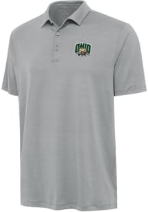 Antigua Ohio Bobcats Mens Grey Reprocess Recycled Short Sleeve Polo