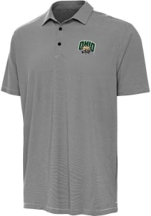 Antigua Ohio Bobcats Mens Black Twine Short Sleeve Polo