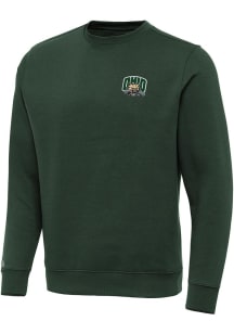 Antigua Ohio Bobcats Mens Green Victory Long Sleeve Crew Sweatshirt