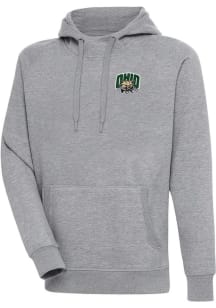 Antigua Ohio Bobcats Mens Grey Victory Long Sleeve Hoodie