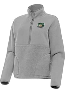 Antigua Ohio Bobcats Womens Grey Figure Qtr Zip