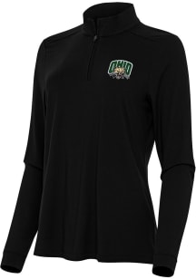 Antigua Ohio Bobcats Womens Black Intent Qtr Zip