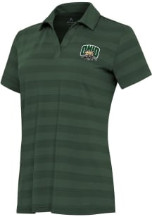 Antigua Ohio Bobcats Womens Green Tunnel Short Sleeve Polo Shirt