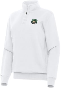 Antigua Ohio Bobcats Womens White Victory Qtr Zip