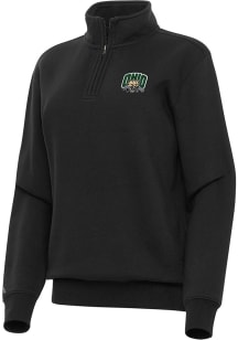 Antigua Ohio Bobcats Womens Black Victory Qtr Zip
