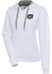 Antigua Ohio Bobcats Womens White Victory Hooded Sweatshirt