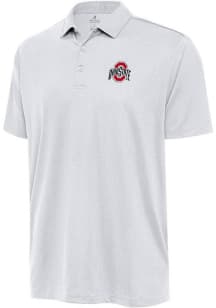 Antigua Ohio State Buckeyes Mens White Ellipse Short Sleeve Polo