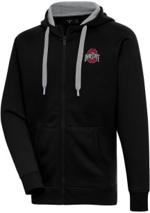 Antigua Ohio State Buckeyes Mens Black Victory Long Sleeve Full Zip Jacket