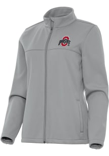 Antigua Ohio State Buckeyes Womens Grey Links Light Weight Jacket