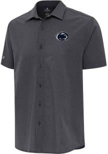 Antigua Penn State Nittany Lions Mens Black Activate Short Sleeve Dress Shirt