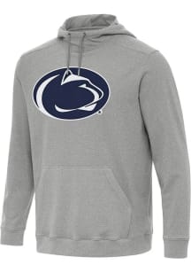 Antigua Penn State Nittany Lions Mens Grey Full Front Cloud Long Sleeve Hoodie