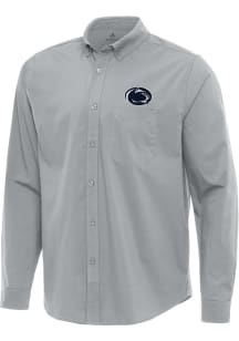Antigua Penn State Nittany Lions Mens Grey Flight Long Sleeve Dress Shirt