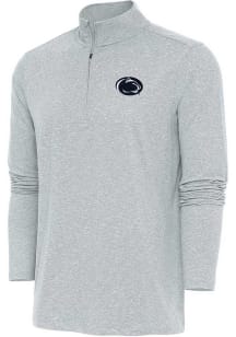 Antigua Penn State Nittany Lions Mens Grey Hunk Long Sleeve Qtr Zip Pullover