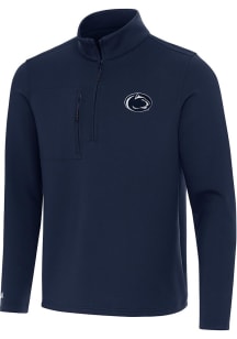 Antigua Penn State Nittany Lions Mens Navy Blue Insider Long Sleeve Qtr Zip Pullover