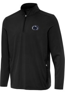 Antigua Penn State Nittany Lions Mens Black Perilous Long Sleeve Qtr Zip Pullover