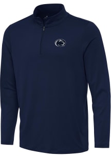 Antigua Penn State Nittany Lions Mens Navy Blue Reprocess Recycled Long Sleeve Qtr Zip Pullover