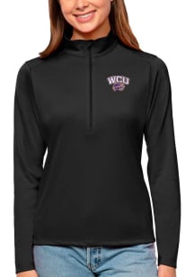 Antigua Western Carolina Womens Black Tribute Qtr Zip Pullover