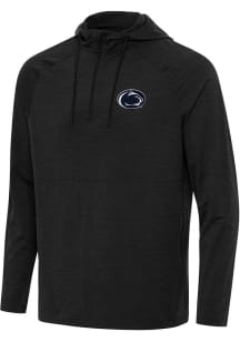 Antigua Penn State Nittany Lions Mens Black Spikes Long Sleeve Qtr Zip Pullover