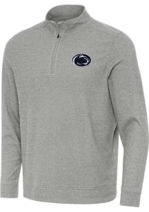 Antigua Penn State Nittany Lions Mens Grey Subtle Long Sleeve Qtr Zip Pullover