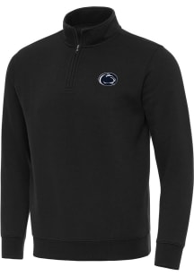 Antigua Penn State Nittany Lions Mens Black Victory Long Sleeve Qtr Zip Pullover