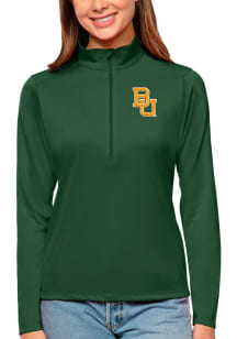 Antigua Baylor Bears Womens Green Tribute Qtr Zip Pullover
