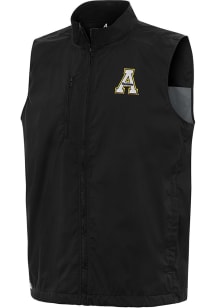 Antigua Appalachian State Mountaineers Mens Black Brisk Sleeveless Jacket