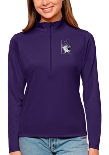 Antigua Northwestern Wildcats Womens Purple Tribute Qtr Zip Pullover