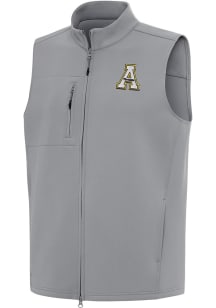 Antigua Appalachian State Mountaineers Mens Grey Demand Sleeveless Jacket