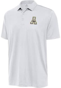 Antigua Appalachian State Mountaineers Mens White Ellipse Short Sleeve Polo
